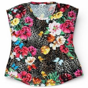 Johnny Was Sandra Scarf Crew Tee size small